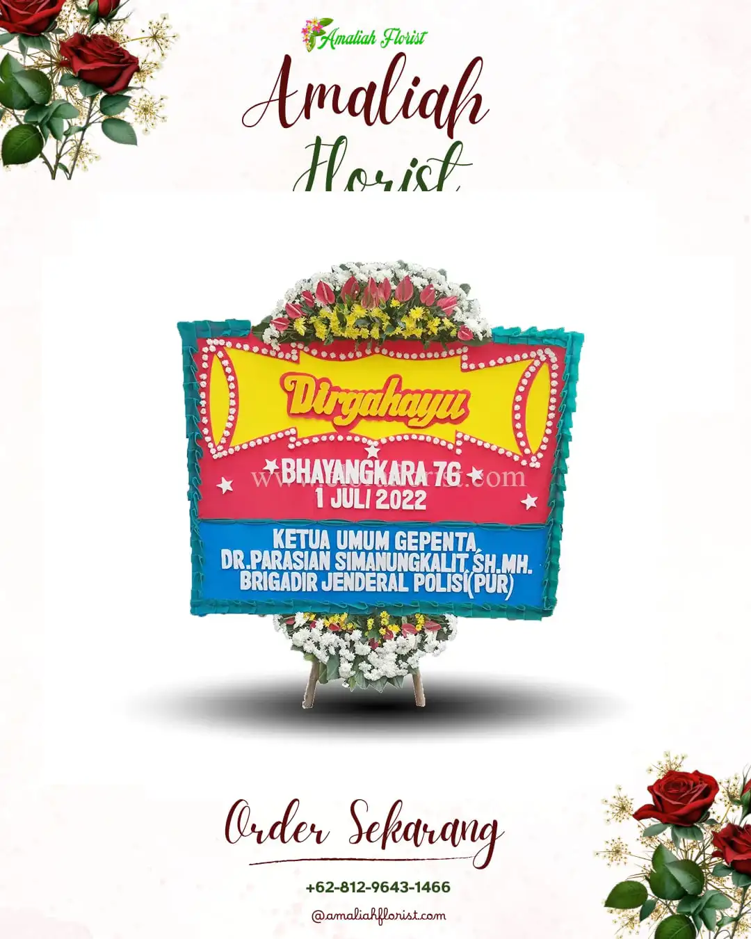 Papan Bunga HUT Ulang Tahun Tabir Barat